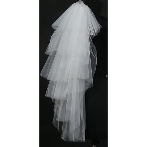 Tulle Wedding Dress Veils Fluffy White Multi Layer Bridal Hair Veil Comb Bride Fairy Marriage Accessory