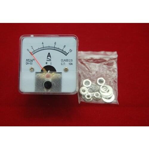 1PC AC 0-10A Analog Ammeter Panel AMP Current Meter 50*50mm directly Connect