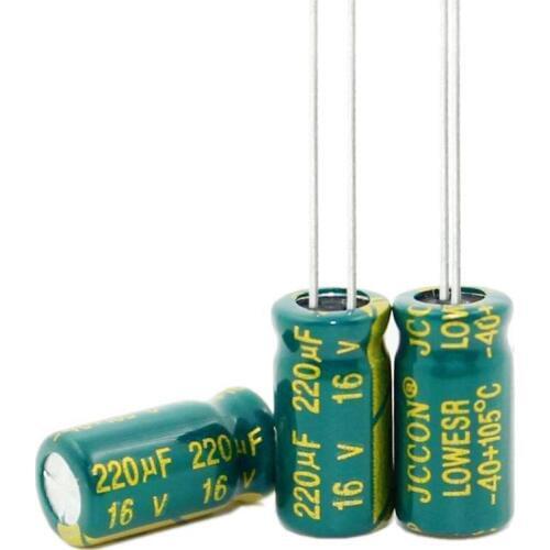 2.2UF 3.3UF 47UF 100UF 220UF 470UF 680UF 400V 63V 50V 35V 25V 16V 10V 6*12MM Aluminum electrolytic capacitor