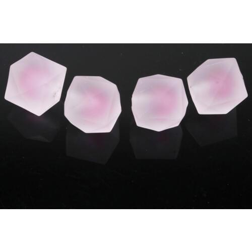 New Hot White Pink Acrylic Rubber Frosted Unfinished Geometric Spacer Loose Beads For Handmade Jewlery Accessory 16mm 5pcs