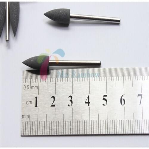 50/Pcs Dentist Silicone Rubber Polishers Burs Diamond Polishing Bur Shank Dental Lab Tools Black 2.35mm