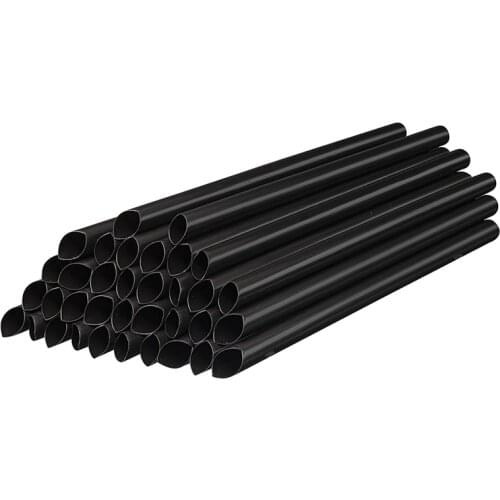 500Pcs Black Jumbo Smoothie Straws Disposable Wide-Mouthed Large Milkshake Straws For Fruit Shakes 9 Inches High