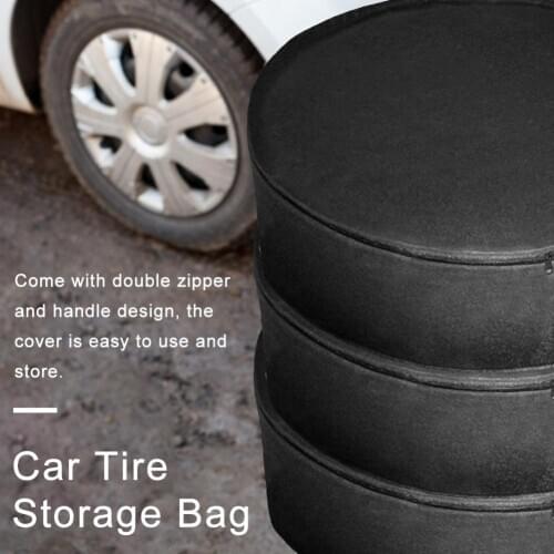 600D Oxford Cloth Car Tire Covers Wheel Storage Bag Automobile Spare Tire Cover Portable Wheel Protectors Waterproof Sun-proof