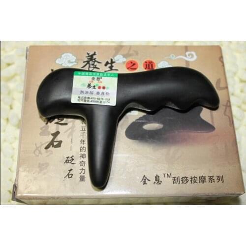 AAA China Black Bian T Stone Cone Needle GuaSha Body Massage Scrape Therapy Health Cure Acupuncture Stick Beauty Bar Point pen