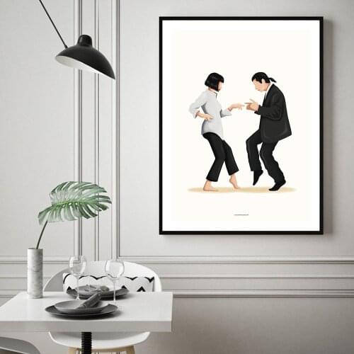 Modern Fiction Abstract Woman and Man Abstract Canvas Painting Art Print Poster Picture Wall Living Room Home Decor No Frame