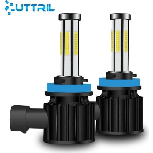 Uttril Car Light 6 Sides 360 Degrees H4 H7 LED Headlight H8 H9 H11 9005 9006 9012 80W 16000LM Auto Fog Lamp Lighting Bulb 12V