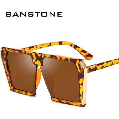BANSTONE Fashion Modern Cool Square Style Sunglasses Women Men Vintage Classic Brand Design Sun Glasses Oculos De Sol UV400