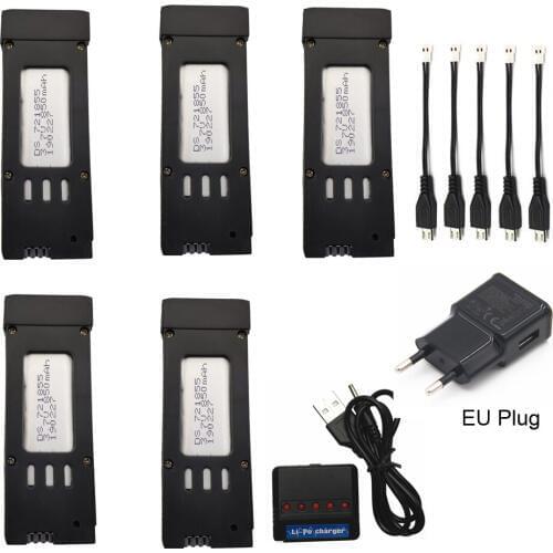 Battery for E58 with charger set upgrade 850mAh Lipo Battery for E58 L800 JY019 S168 3.7V 850mAh battery for RC helicopter parts