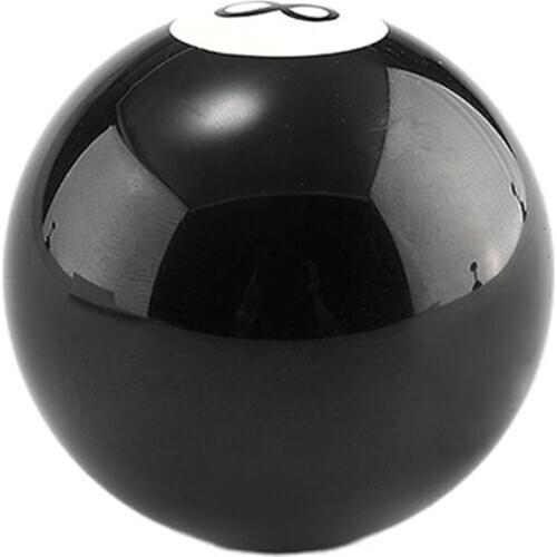 Black 8 eight Pool Billiard Ball Gear Shift Knob w/ Adapter Universal Vehicle AT/MT Shifter Lever Head
