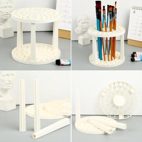 Paint Brush Pen Holder 49 Holes Pen Rack Display Stand Watercolor Painting Pen Brush Holder Supplies Support Holder Art X8B7