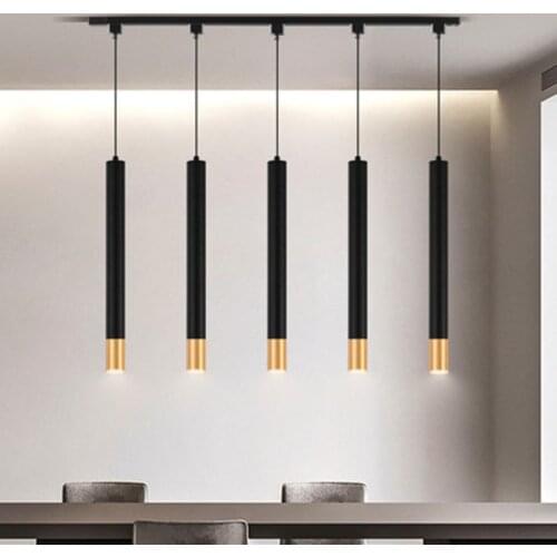 Dimmable LED Ac220v Absorb dome 7w 9W 12W Pendant Lamp Long Tube Decoration Cylinder Pipe Light Lamp Light Living Rroom Kitchen