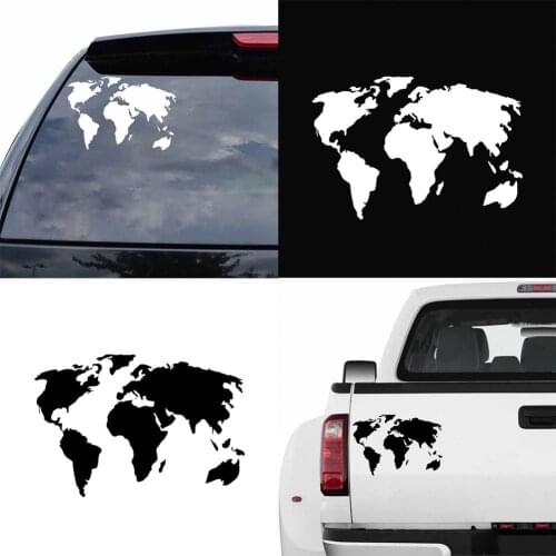 World Map Car-Styling SUV Truck Body Window Reflective Decals Sticker Decor Car Accessories