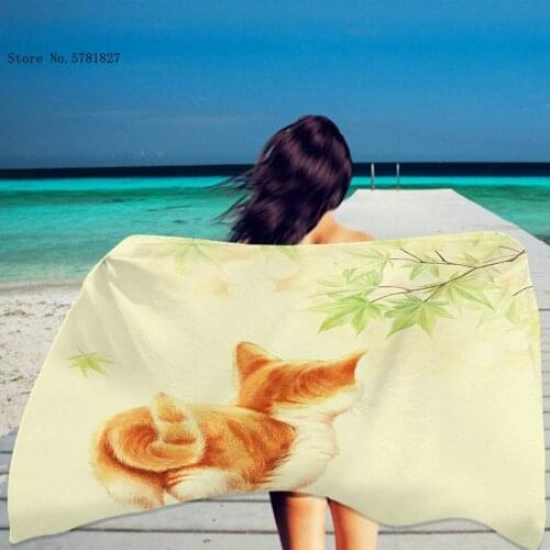 Lovely Cute Cats Beach Towel 3D Print Kawaii Cartoon Beach Towel Yoga Blanket Shower Towel Surfing Camping Dry Towel Beach Towel