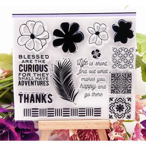 Hot selling Flowers transparent clear stamp / silicone seal roller stamp DIY scrapbook album / card production