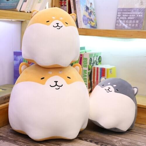 30-50cm Soft Fat Shiba Inu Dog Stuffed Doll Cute Animal Puppy Dog Plush Toys Cartoon Pillow Sofa Cushion Kids Girl Birthday Gif