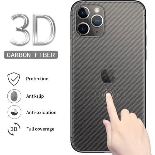 5pcs/lot Cover Clear Carbon Fiber Soft Back Screen Protector Film For apple iPhone XS Max XR 2018 iphone X 10 7 8 9 6 6S Plus
