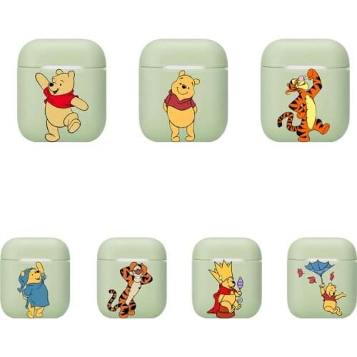 Winnie the PoohSoft Silicone Cases For Airpods 1/2 Protective Bluetooth Wireless Earphone Cover For Air Pods Charging Box Bags