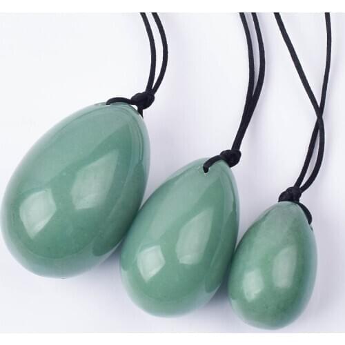 Natural Jade Yoni Egg Set Crystal Kegel Exercise Ball for Body Massage Pelvic Floor Vaginal Muscle Tightening Repairing Pleasure