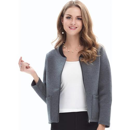 2018 New Casaco Bomber Jaqueta Feminina Inverno Jacket Spring And Autumn Joker Small Neck Zipper Long Sleeve Waist Loose Coat