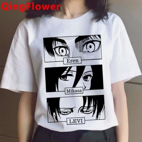 Japan Anime Attack on Titan Graphic T Shirt Manga Shingeki No Kyojin T-shirt Titans Attack Funny Tshirt Hip Hop Top Tees