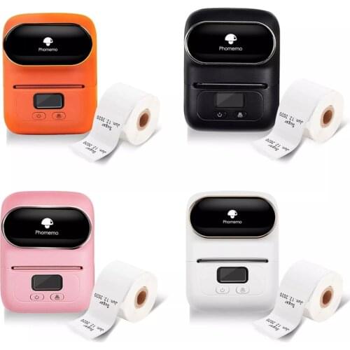 Phomemo M110 Label Printer Portable Bluetooth Thermal Label Maker Apply to Labeling, Office, Cable, Barcode Sticker Printer