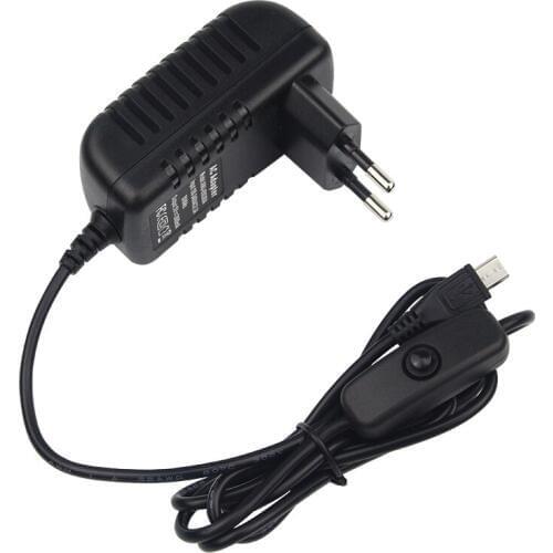 Raspberry Pi 3 Model B+ Power Adapter 5V 3A Power Supply with Micro USB and ON OFF Switch Power Charger for Raspberry Pi 3