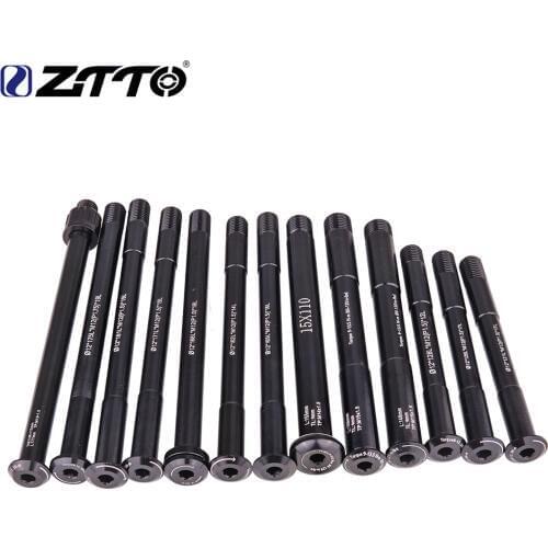 ZTTO MTB Thru axle Road Bike Shaft Front Rear hub Skewers Wheel Axis Hub Shaft 12mm 15mm 15x100 15x110 12x142 12x100 12x148mm