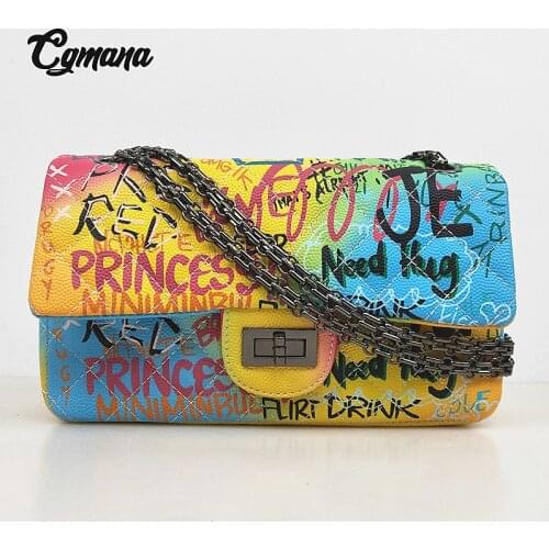 Graffiti Chain Bag For Women 2021 Luxury Women Bags designer Shoulder Bag Fashion Brand Colorful Crossbady Bags sac main femme