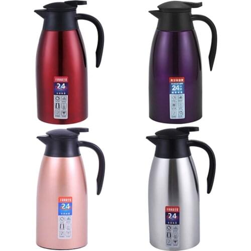 304 Stainless Steel 2L Thermal Flask Vacuum Insulated Water Pot Coffee Tea Milk Jug Thermal Pitcher for Home And Office