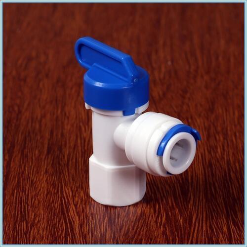 1/4" Female - 3/8" OD Tube PE Pipe Fitting Hose Elbow Pressure Barrel Ball Valve Aquarium RO Water Filter Reverse Osmosis
