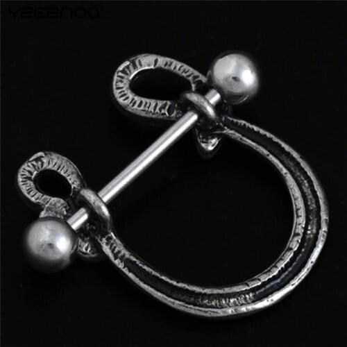 1PC Snake Type Stainless Steel Moon Bar Barbell Nipple Ring Piercing Bar Lips Body Piercing Jewelry Nipple Ring