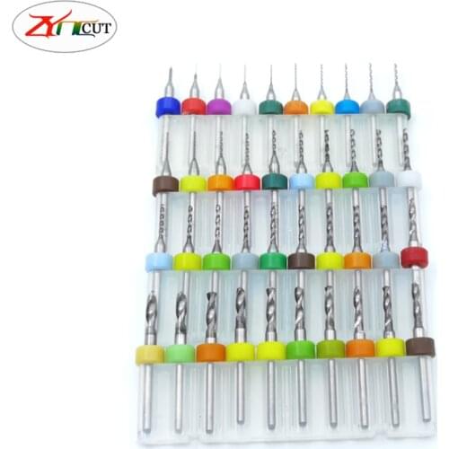 10Pcs/set 0.1 0.15 0.2 0.25mm Special drill for melt blown cloth mould, PCB circuit board bit fixed shank carbide carving bit