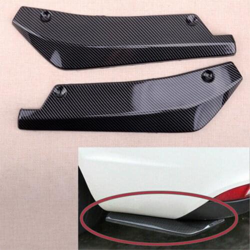 2Pcs Car Accessories Carbon Fiber Style Rear Bumper Lip Wrap Angle Splitter Diffuser Canard Fit For BMW F32 F33 F22 F30 F31