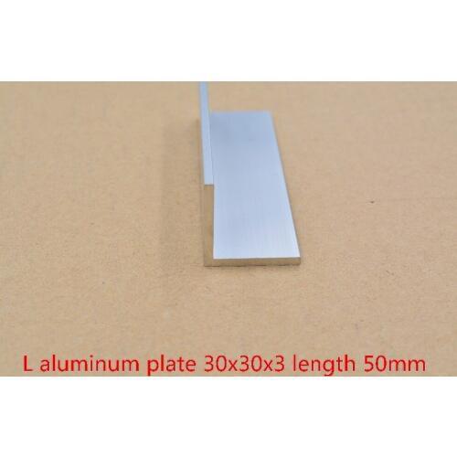 30mmx30mm aluminum plate length 50mm L profile angle thickness 3mm 1pcs