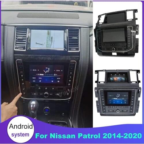 Dual Screen Android Car Radio Multimedia Player for Nissan Patrol Y62 2014-2020 Auto Stereo Receiver Head Unit GPS