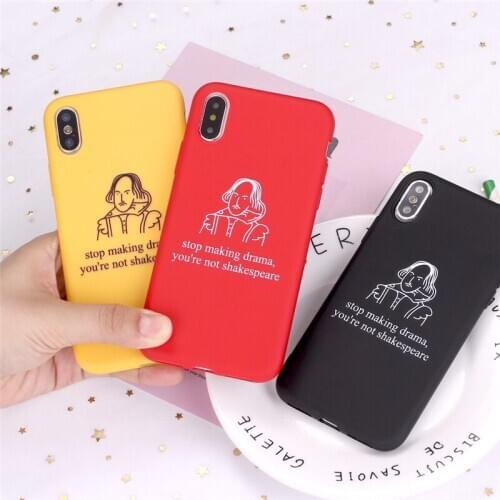 Shakespeare Case for Apple iPhone 11 Pro Max X SE2020 7 8 Plus 6S Plus Xs Max XR Phone Case Funny Quotes Drama Candy Cover Funda