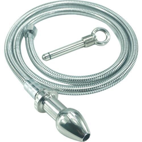 Douche Stainless Enema kit flushable Anus beads ball Vagina anal Cleaning shower head hose nozzle tip syringe plug sex toys