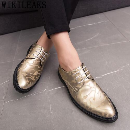 Elegant Shoes For Men Patent Leather Fashion Party Shoes For Men Italian Brand Wedding Shoes Men Formal Coiffeur Erkek Ayakkabi