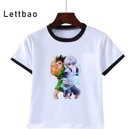 Gon And Killua New Kids Harajuku Graphic T Shirt Unisex Anime T-shirt Children Kids Hip Hop Tshirt Graphic Top Tee Kid Clothing