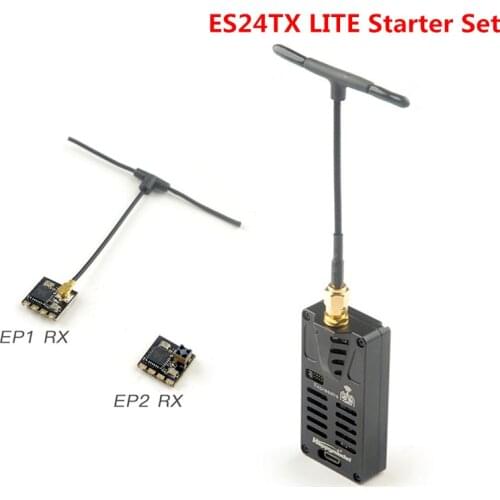 HappyModel 2.4G ExpressLRS ELRS Starter Set ES24TX Lite TX 3PCS 2.4G EP1 EP2 RX for T-LITE RC Airplane FPV Long Range Drones