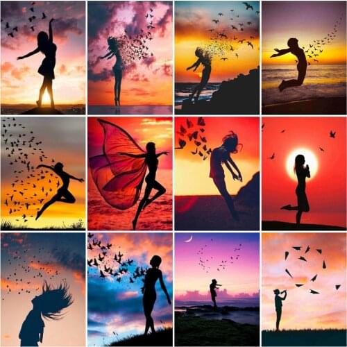 Full Drill Square/Round Diamond Painting 5D Butterfly Girl New Arrival Diamond Art Embroidery Moasic Flowers Home Decoration