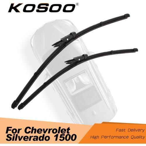 KOSOO For Chevrolet Silverado 1500 Model Year From 1999 To 2013 Car Wiper Blades Natural Rubber Fit Hook/Pinch Tab Arms Styling