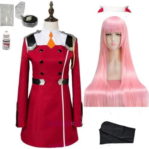 02 Zero Two Cosplay Costume DARLING in the FRANXX Cosplay DFXX Women Costume Full Sets Dress