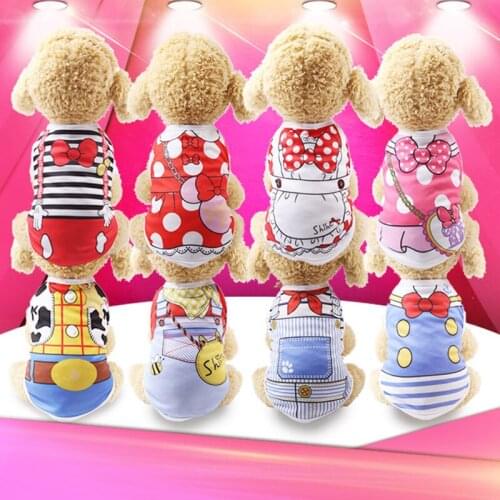 Summer Dog Clothes For Small Dogs Tshirt Funny Chihuahua Clothes T-shirt Clothing For Dogs Cat Lovely Cheap Pet Clothes For Dogs