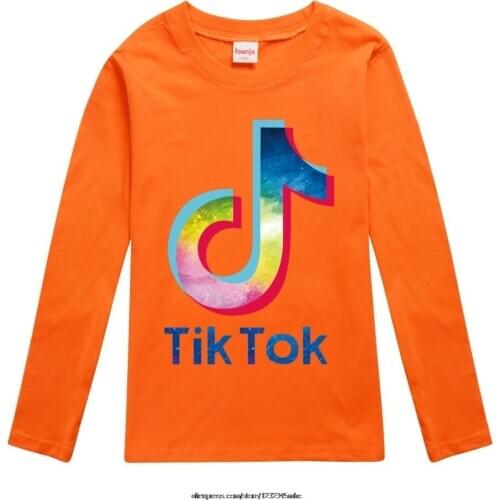 Fashion Cartoon Tik Tok Kid Girls Princess T Shirt Spring Autumn Tee Shirt Children Cartoon Tops Kawaii Streetwear