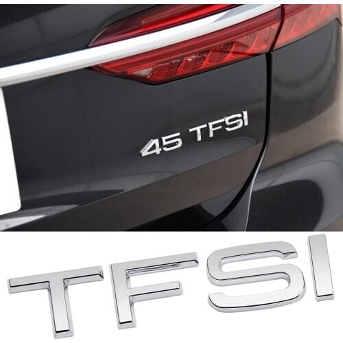 TFSI A3 A6 A6L A8L Letters Logo Car Trunk Sticker Tail Metal Emblem For Audi A1 B9 C5 C6 C7 TTS S4 S5 S6 S7 SQ5 Q7 Accessories