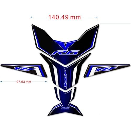 For YAMAHA YZF-R6 YZF R6 TankPad Stickers Decal Tank Pad Protector Motorcycle Logo Emblem 2014 2015 2016 2017 2018 2019 2020