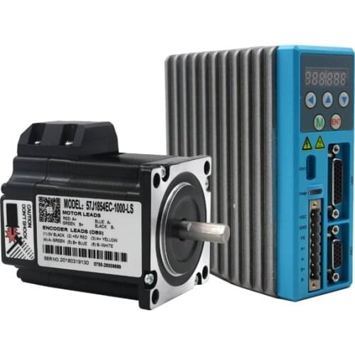 NEMA23 1NM JMC 2phase 57 Closed loop Stepper motor display button panel driver CNC kit 57J1854EC-1000+2HSS458
