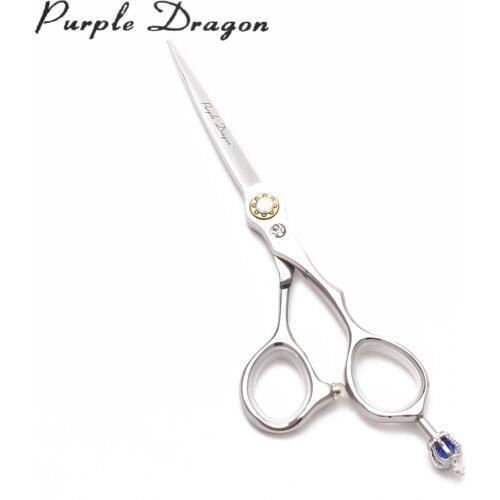 6" 17.5cm Purple Dragon Japanese 440C Blue Professional Barber Scissors Cutting Shears Normal Scissors Salon Hair Scissors Z9020