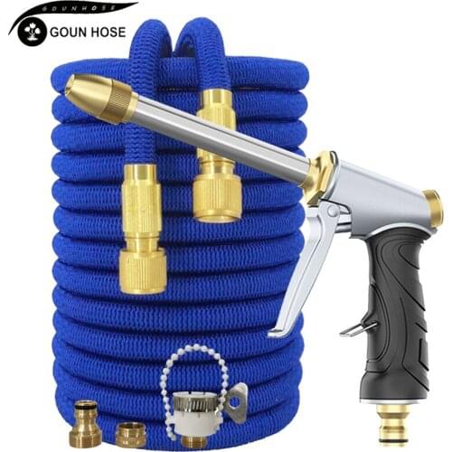 GOUN HOSE Garden Hose 17ft-125ft Retractable Water 1/2 Hose Plastic Hose Affordable Hose With Spray Gun Watering Magic Hose